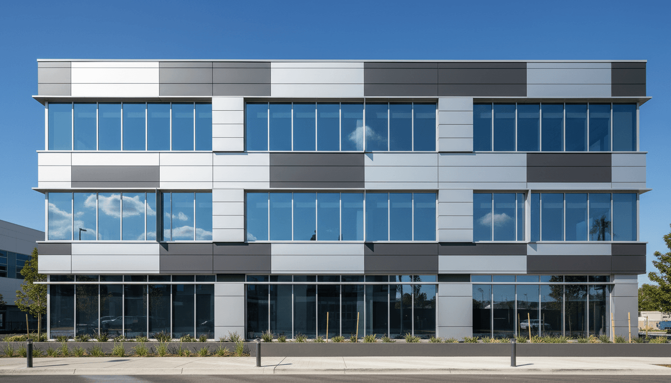 Completed commercial building exterior