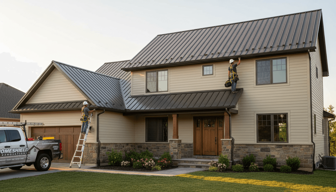 Finished custom home exterior